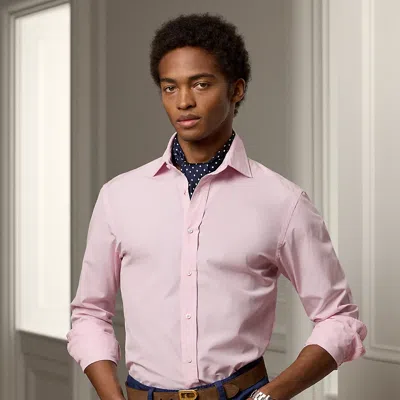 Ralph Lauren Washed End-on-end Shirt In Chalk Pink