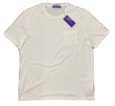 Pre-owned Ralph Lauren Purple Label White Front Pocket Cotton T-shirt Size Xl