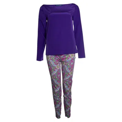 Pre-owned Ralph Lauren , Purple Set With Paisley Print