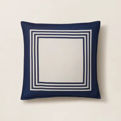 Ralph Lauren Pyrce Euro Sham In True White/navy In Blue