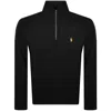 Ralph Lauren Quarter Zip Sweatshirt Black In Black