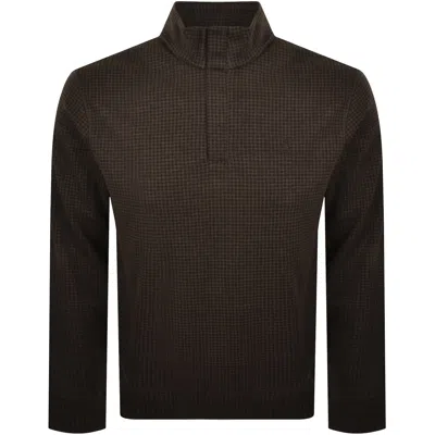 Ralph Lauren Quarter Zip Sweatshirt Brown