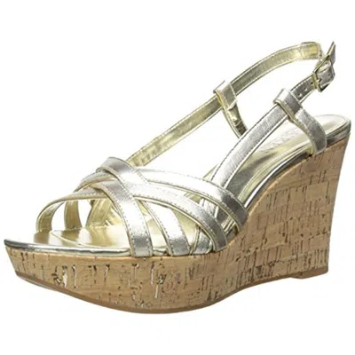 Ralph Lauren Quaylin Womens Leather Cork Wedge Sandals In Multi