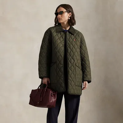 Ralph Lauren Quilted Barn Jacket In Green