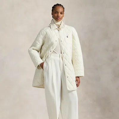 Polo Ralph Lauren Quilted Barn Jacket In Cream In White