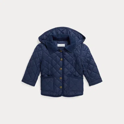 Ralph Lauren Babies' Quilted Barn Jacket In Newport Navy In Blue