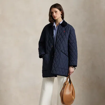 Polo Ralph Lauren Quilted Barn Jacket In Rl Navy In Blue