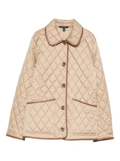 Ralph Lauren Quilted Button-fastening Jacket In Nude
