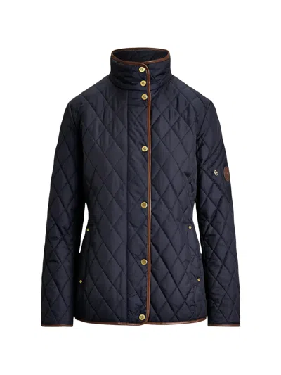 Ralph Lauren Quilted Button-up Jacket In Blue