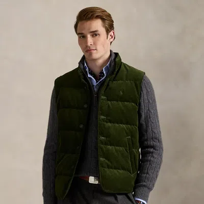 Ralph Lauren Quilted Corduroy Vest In Green