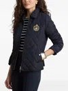 Ralph Lauren Quilted Crest-patch Jacket In Blue