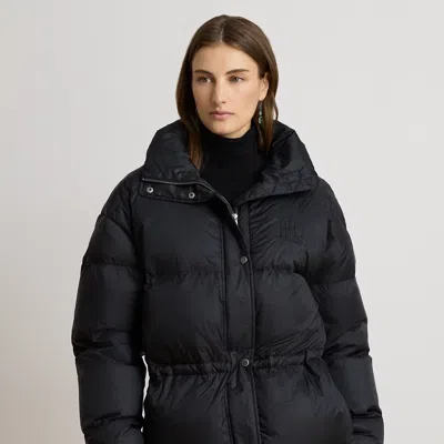 Ralph Lauren Quilted Funnelneck Down Coat In Black