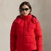Ralph Lauren Quilted Hooded Down Jacket In Red