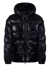 Ralph Lauren Hooded Quilted Puffer Jacket With Elastic Cuffs In Black