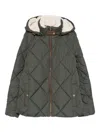 Ralph Lauren Quilted Hooded Puffer Jacket In Gray