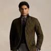 Polo Ralph Lauren Quilted Jacket In Dark Brown