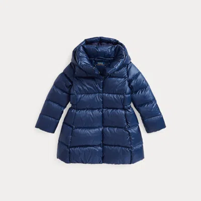 Polo Ralph Lauren Kids' Quilted Long Jacket In Blue