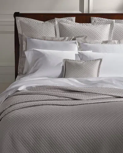 Ralph Lauren Quilted Sateen Argyle Quilt In White