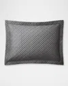 Polo Ralph Lauren Quilted Sateen Argyle Standard Sham In Gray