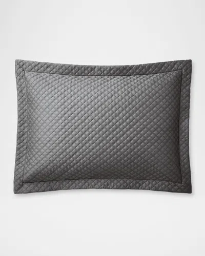 Polo Ralph Lauren Quilted Sateen Argyle Standard Sham In Gray