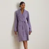 Ralph Lauren Quilted Shawl-collar Robe In Purple
