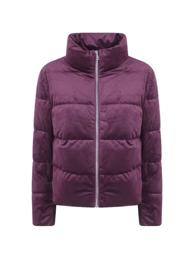 Ralph Lauren Quilted Velvet-finish Jacket In Pink