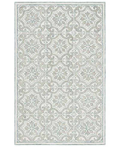 Ralph Lauren Quinn Lrl6944j 3'x5' Area Rug In Teal,ivory