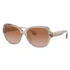 Polo Ralph Lauren Ra 5316u 580213 56mm Womens Round Sunglasses In Multi