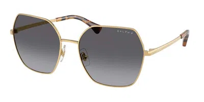 Ralph Lauren Ra4138 Polarized 9004t3 Women's Sunglasses Gold Size 58 In Brown