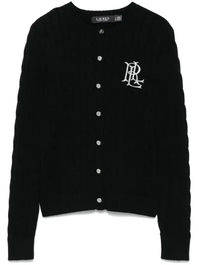Ralph Lauren Ralhan Long Sleeve Cardigan In Black