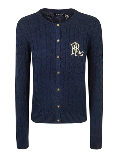 Ralph Lauren Ralhan-long Sleeve-cardigan In Blue