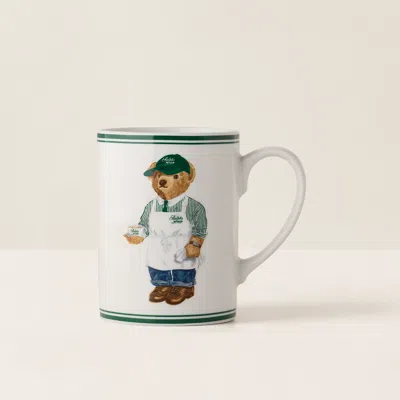 Ralph Lauren Ralph's Coffee Barista Polo Bear Mug In White/green Multi