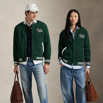 Ralph Lauren Ralph's Coffee Baseball Jacket In Green