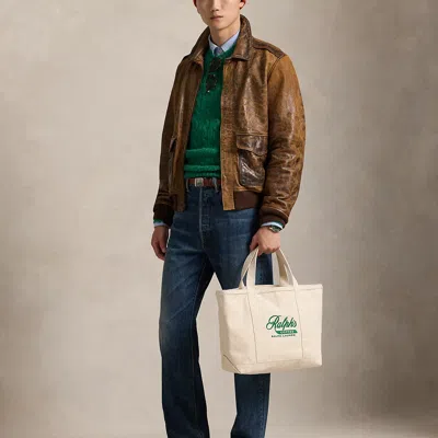 Polo Ralph Lauren Ralph's Coffee Canvas Tote In Natural Multi