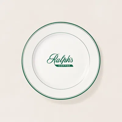 Ralph Lauren Ralph's Coffee Dessert Plate In White/green