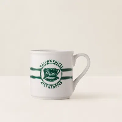 Ralph Lauren Ralph's Coffee East Hampton Mug In Green/white In Blue