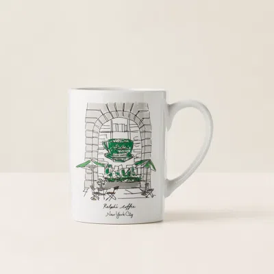 Ralph Lauren Ralph's Coffee Madison Avenue Mug In Green/white In Multi