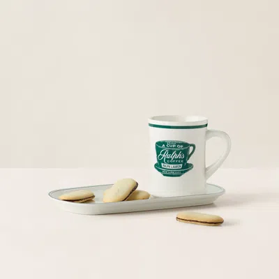 Ralph Lauren Ralph's Coffee Mug & Tray Set In Green/white In Multi