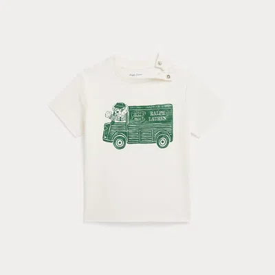 Ralph Lauren Babies'  Ralph's Coffee Polo Bear Tee In White
