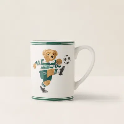 Ralph Lauren Ralph's Coffee Soccer Polo Bear Mug In White/green