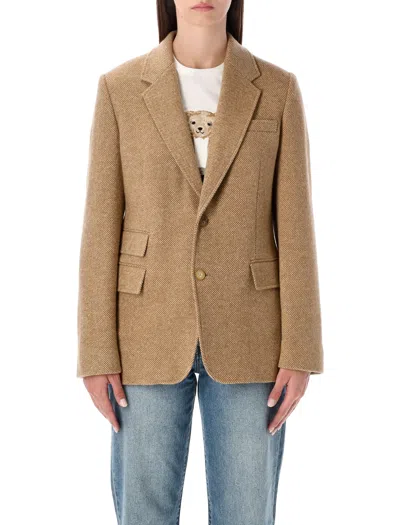 Ralph Lauren Eli Slim Basket-weave Tweed Jacket