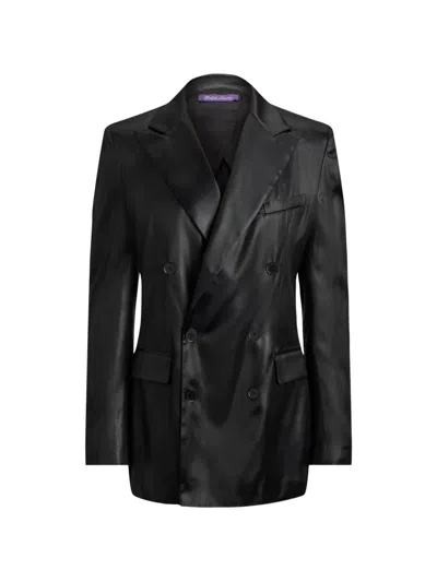 Ralph Lauren Ramona Double-breasted Jacket In Black