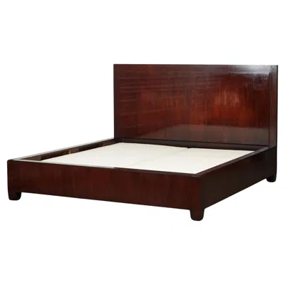 Pre-owned Ralph Lauren Rare Vintage  American King Hudson Street Bed In Brown