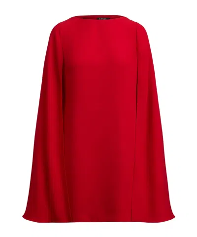 Ralph Lauren Real Leather Petra Mini Dress In Red