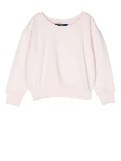 Polo Ralph Lauren Kids' Rear Logo-print Detail Sweatshirt In 粉色