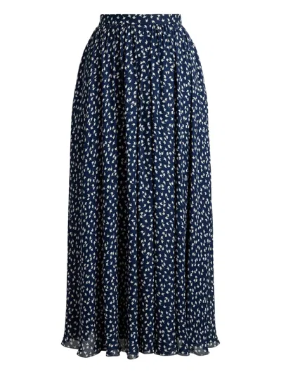 Ralph Lauren Rebekah Geometric-print Midi Skirt In Multi