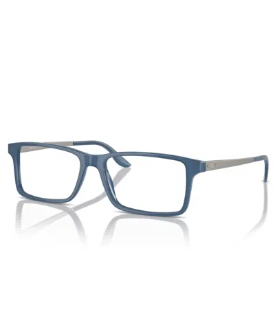 Ralph Lauren Rectangle Men's Eyeglasses, Rl6128 In Navy Opaline Blue