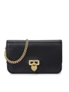 Ralph Lauren Rectangular Black Leather Clutch In Black