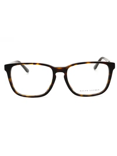 Ralph Lauren Rectangular Plastic Eyeglasses For Men In Brown