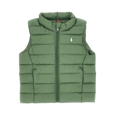 Ralph Lauren Recycled Nylon Padded Vest Kids In Green